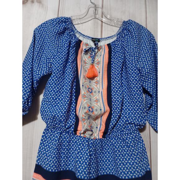 Takara Girls Large Romper Blue Shorts Long Sleeve - Picture 3 of 7